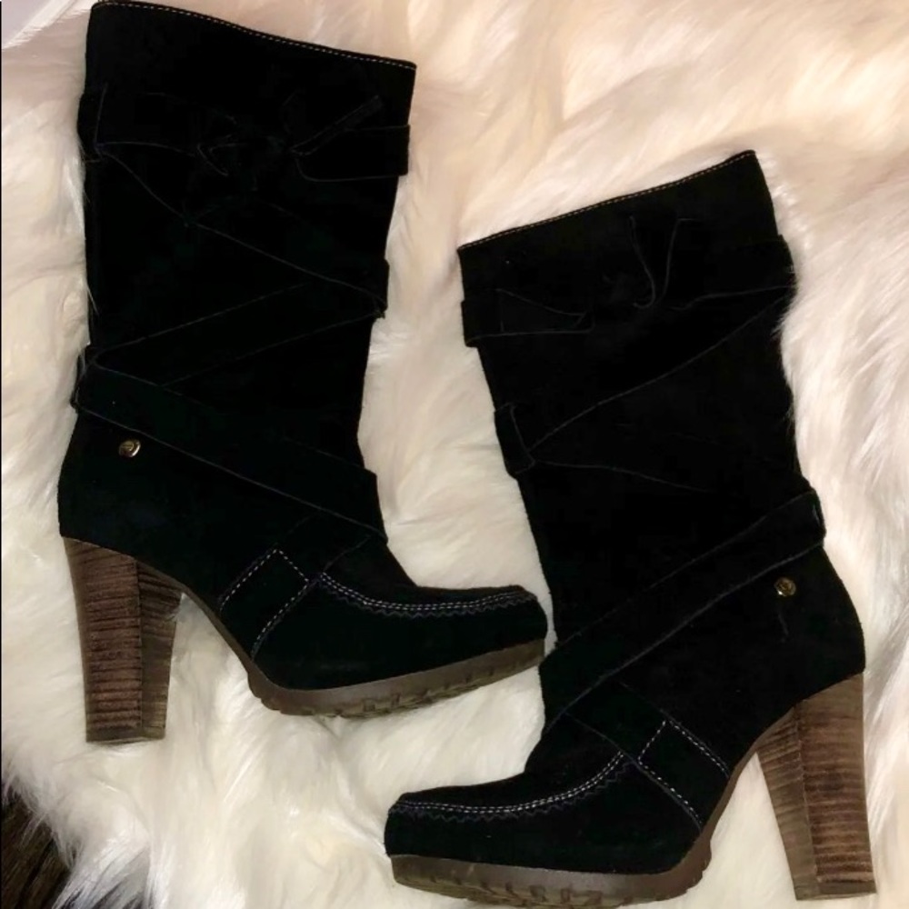💞 Calvin Klein Leather Suede Jill Boots 💞